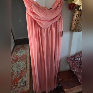 Lulu's Coral Maxi Dress